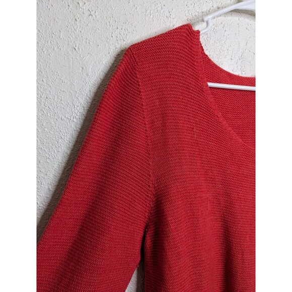 Gran Sasso Sweater 100% Virgin Wool‎ Salmon Knit V-Neck Size 48 Made in Italy - Picture 3 of 5